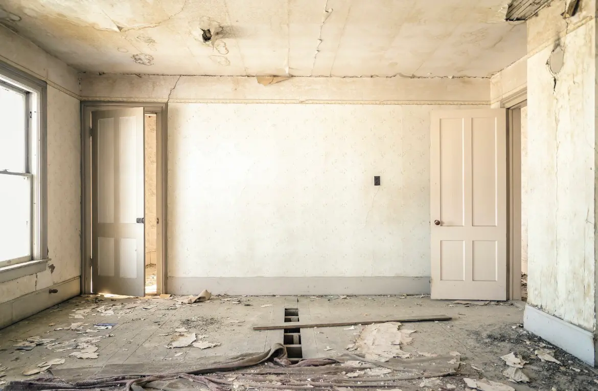 Waste disposal crew managing a cleanout project in St. Albans